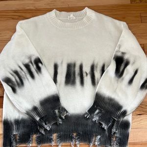 Bibi brand, size Large distressed detail sweater.